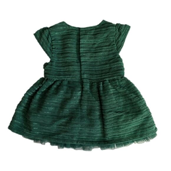 ❤️ Cat & Jack Green Christmas Dress Size 12 Months - Picture 3 of 5
